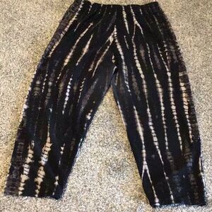 Agnes & Dora Black and Tan leggings Pants, sm/med